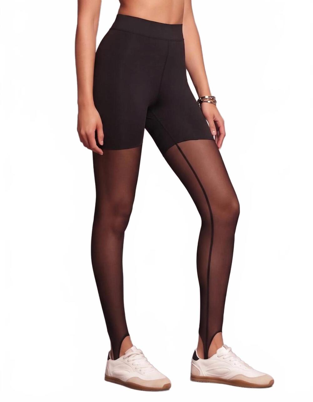 NEW HEROINE SPORT duo stirrup legging in black